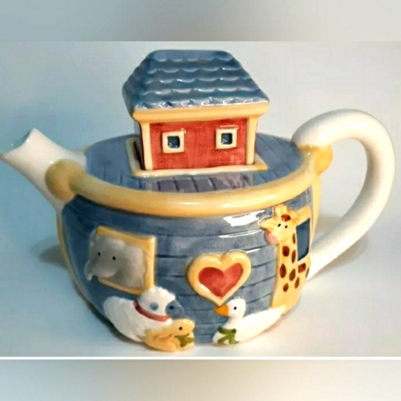 Certified International Other - Teapot Noah's Ark By Susan Winget Certified Intl Flaws Small Chips See I…